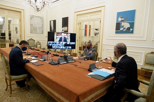 Reunião do Conselho Superior de Defesa Nacional por videoconferência  Créditos: © Rui Ochoa/Presidência da República
