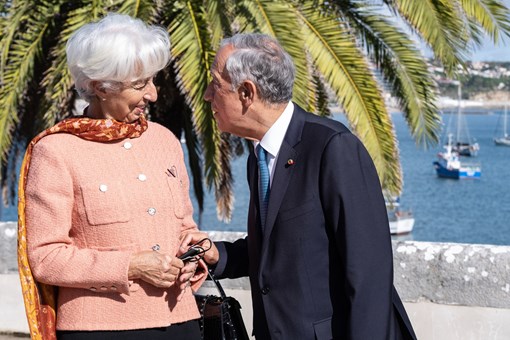 Encontro com Presidente do Banco Central Europeu (BCE), Christine Lagarde, no Palácio da Cidadela em Cascais, antes da Reunião do Conselho de Estado  Créditos: © Rui Ochoa / Presidência da República