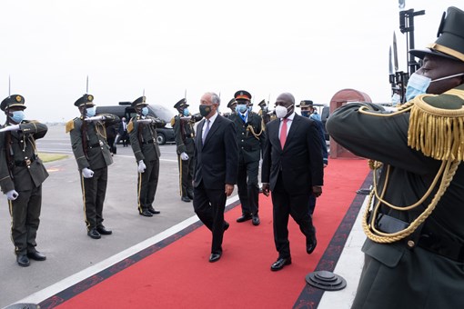 Presidente da República chega a Luanda a para Bienal 2021  Créditos: © Rui Ochoa
