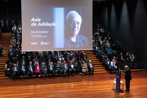 Lição de Jubilação do Professor Doutor David Justino, no auditório da Reitoria da Nova  Créditos: © Rui Ochoa / Presidência da República