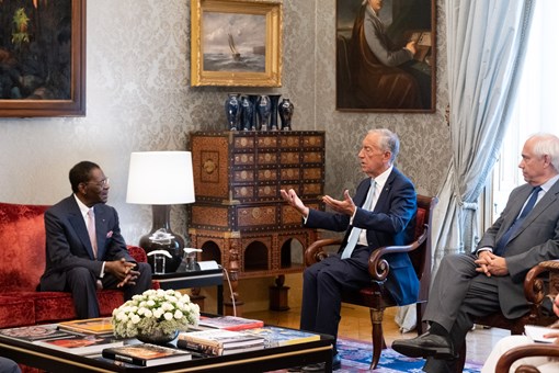Presidente da República encontrou-se com o Presidente da República da Guiné Equatorial  Créditos: © Rui Ochoa / Presidência da República