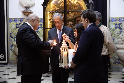 Cerimónia de entrega da Vela da Paz  Créditos: © Miguel Figueiredo Lopes / Presidência da República